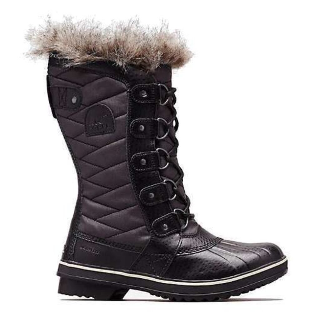 Sorel Women's Black Stone‎ Tofino II NL2332-010 Mid-Calf Snow Boots Size 9.5